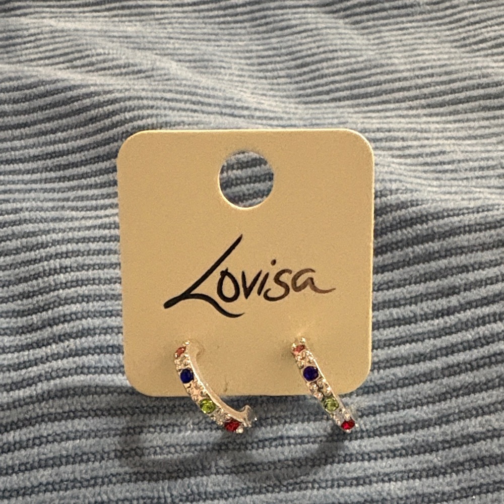 Lovisa Silver Multicolor Hoop Earrings